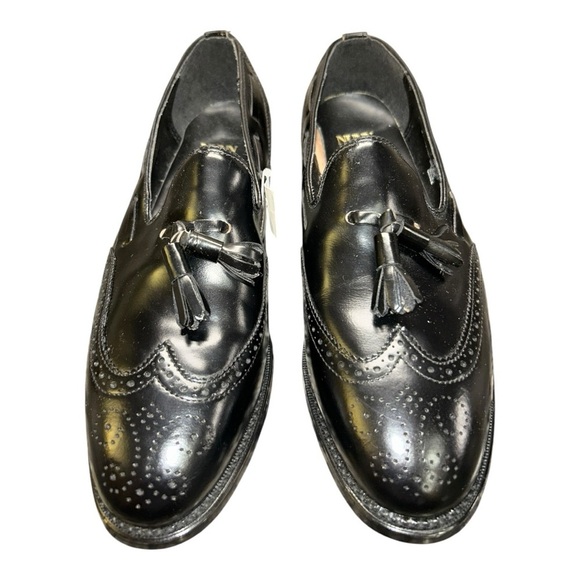 Nunn Bush Leather Black Men's Dress Shoes Vintage Kiltie Tassel Loafers Size 9.5 - Picture 3 of 16